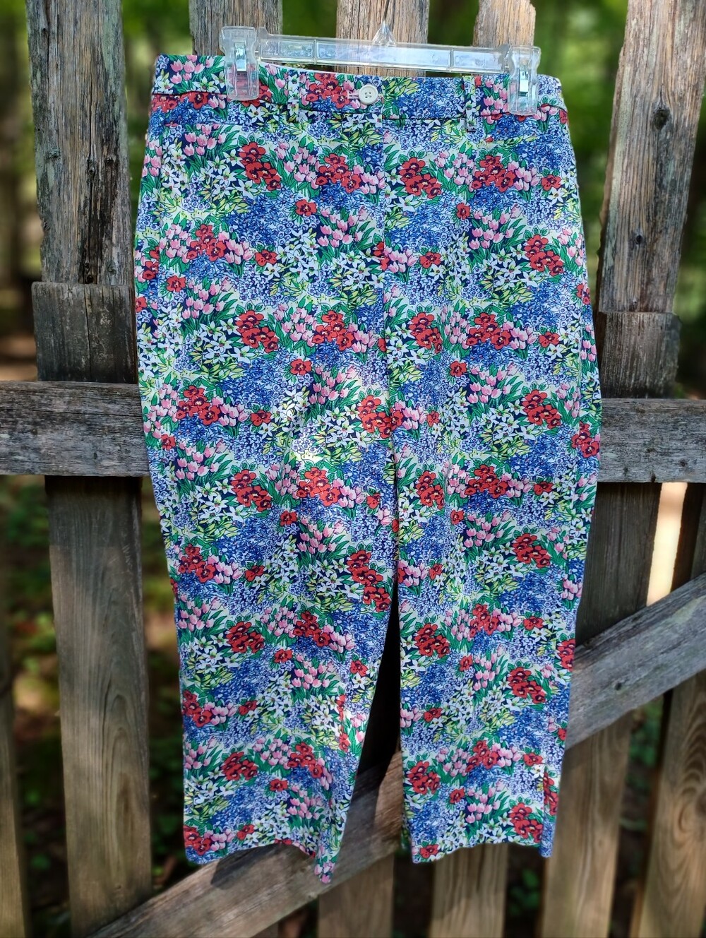 Talbots Floral Print Capri Pants - Multicolor